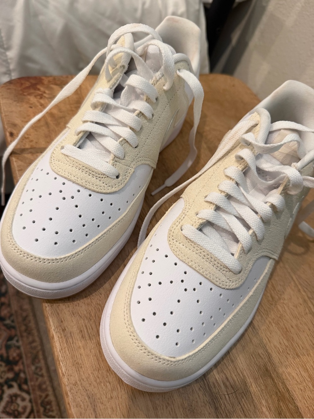 Nike Women’s Low-Top Sneakers in Cream and White - Picture 2 of 4